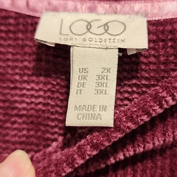 Logo By Lori Goldstein Super Soft Chenille Oversized Sweater 2x - Picture 2 of 6